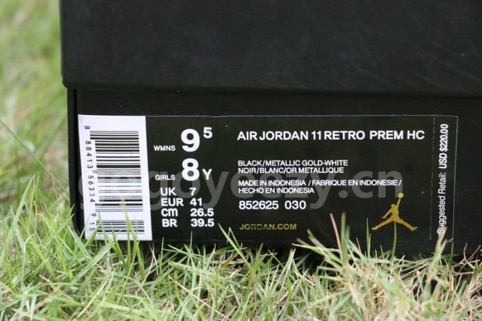 Authentic Air Jordan 11 PRM “Heiress” Black