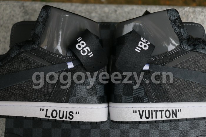 Authentic Off White X LV x Air Jordan 1 Black