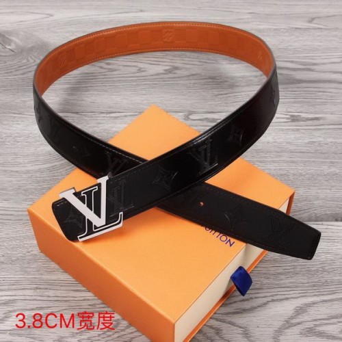 Super Perfect Quality LV Belts(100% Genuine Leather Steel Buckle)-2335