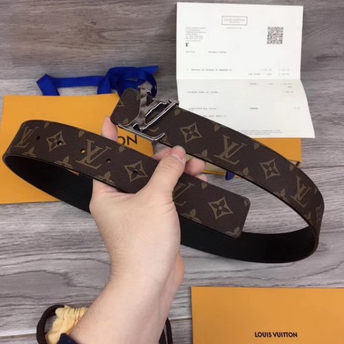 Super Perfect Quality LV Belts(100% Genuine Leather Steel Buckle)-1617