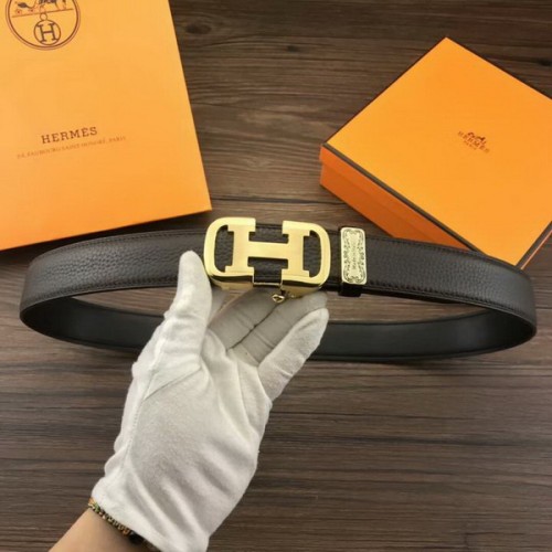 Super Perfect Quality Hermes Belts(100% Genuine Leather,Reversible Steel Buckle)-206