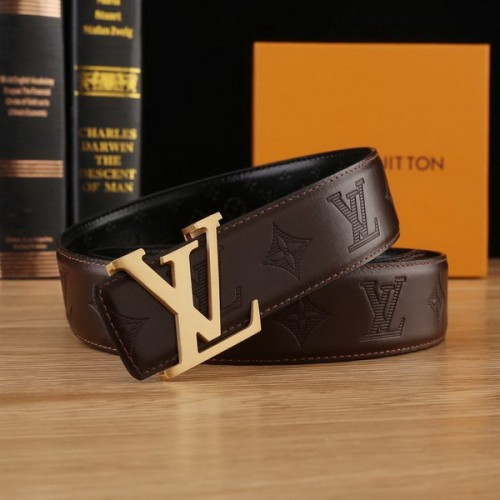 Super Perfect Quality LV Belts(100% Genuine Leather Steel Buckle)-2112