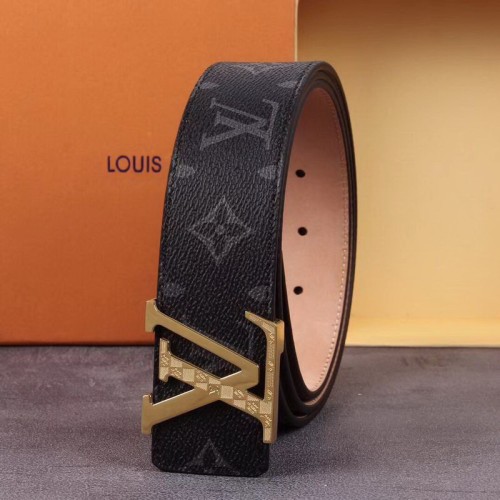 Super Perfect Quality LV Belts(100% Genuine Leather Steel Buckle)-1244
