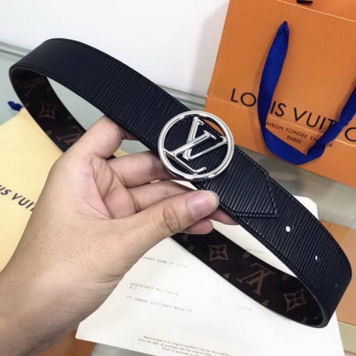 Super Perfect Quality LV Belts(100% Genuine Leather Steel Buckle)-1777