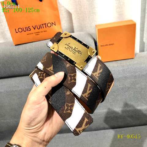 Super Perfect Quality LV Belts(100% Genuine Leather Steel Buckle)-2470