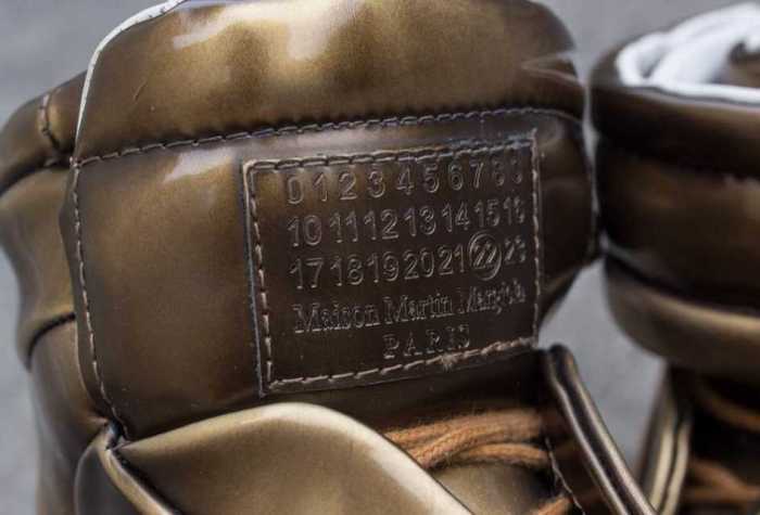 Maison Martin Margiela Gold Future Leather Hightop Sneakers
