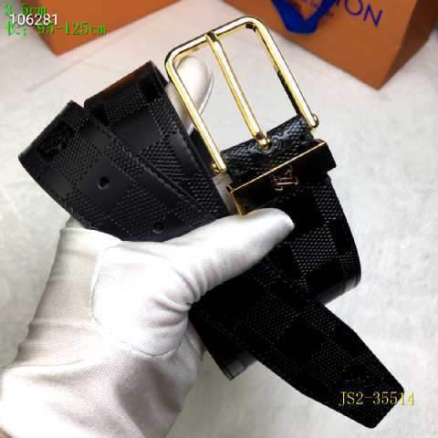 Super Perfect Quality LV Belts(100% Genuine Leather Steel Buckle)-2533