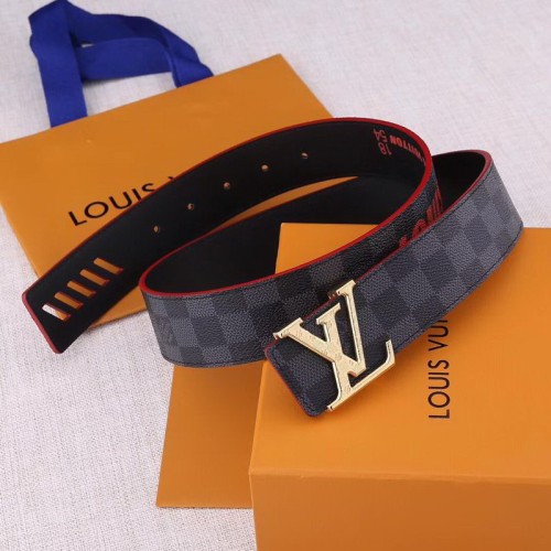 Super Perfect Quality LV Belts(100% Genuine Leather Steel Buckle)-1243