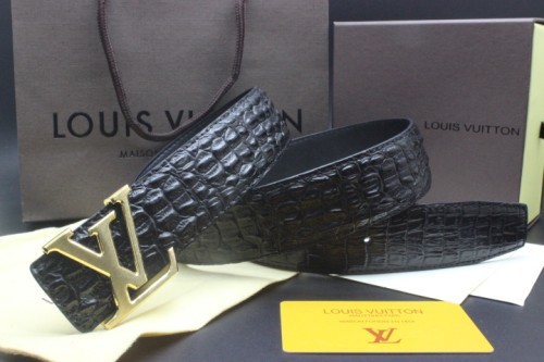 Super Perfect Quality LV Belts(100% Genuine Leather Steel Buckle)-2055