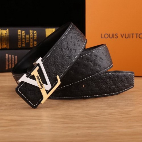 Super Perfect Quality LV Belts(100% Genuine Leather Steel Buckle)-2193