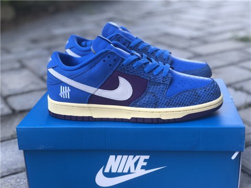 Authentic UNDEFEATED x Nike Dunk Low  Blue