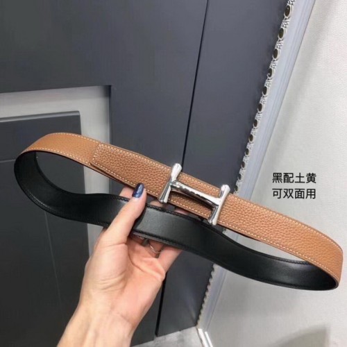 Super Perfect Quality Hermes Belts(100% Genuine Leather,Reversible Steel Buckle)-577