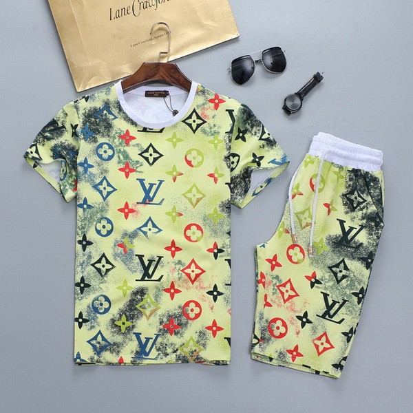 LV short sleeve men suit-080(M-XXXL)