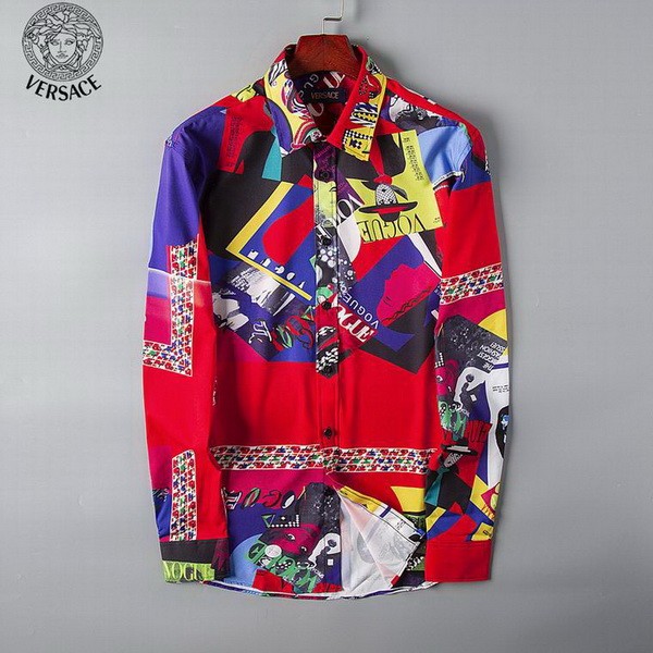 Versace long sleeve shirt men-074(S-XXXL)