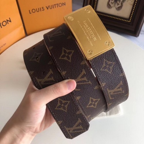 Super Perfect Quality LV Belts(100% Genuine Leather Steel Buckle)-1939