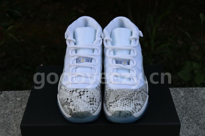 Authentic Air Jordan 11 PREM White Snakeskin