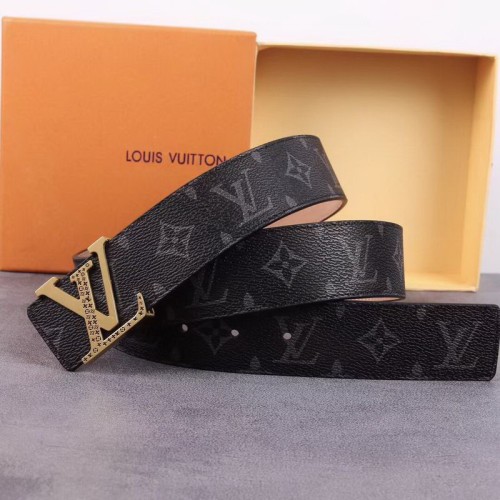 Super Perfect Quality LV Belts(100% Genuine Leather Steel Buckle)-1227