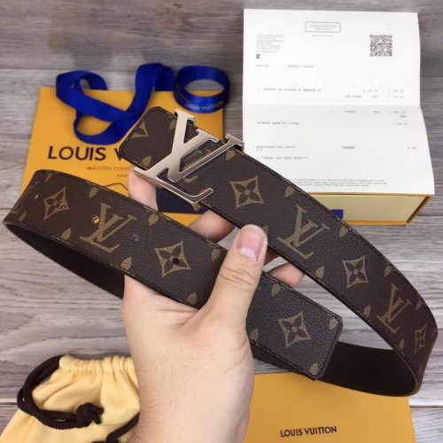 Super Perfect Quality LV Belts(100% Genuine Leather Steel Buckle)-1567