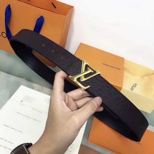 Super Perfect Quality LV Belts(100% Genuine Leather Steel Buckle)-1801