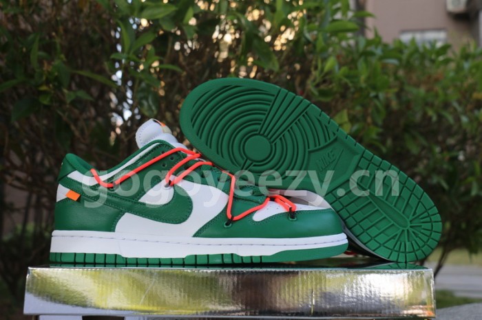 Authentic OFF-WHITE x Nike Dunk Low Green