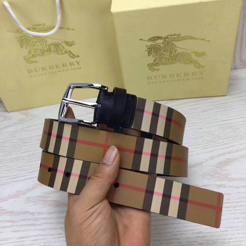 Super Perfect Quality Burberry Belts(100% Genuine Leather,steel buckle)-002