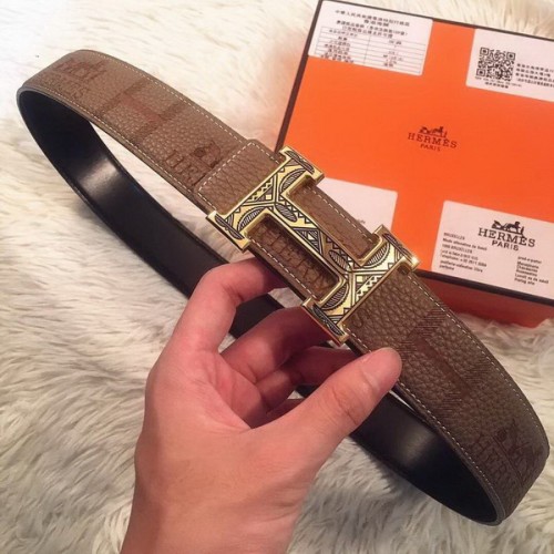 Super Perfect Quality Hermes Belts(100% Genuine Leather,Reversible Steel Buckle)-372