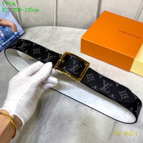 Super Perfect Quality LV Belts(100% Genuine Leather Steel Buckle)-2452