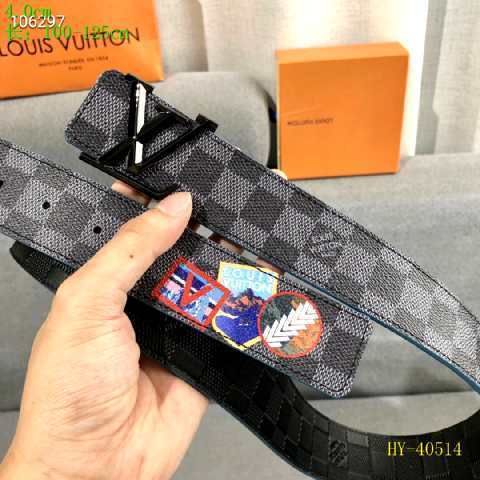Super Perfect Quality LV Belts(100% Genuine Leather Steel Buckle)-2443