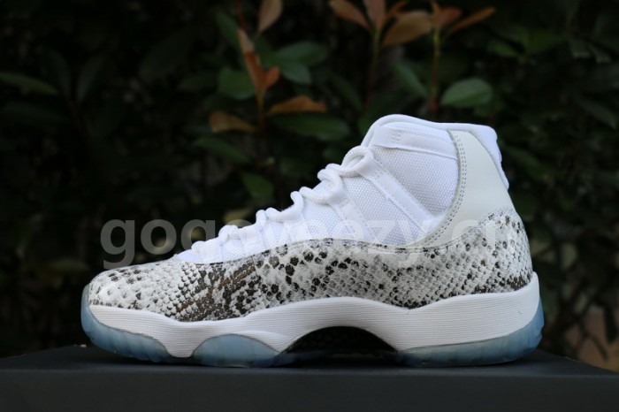Authentic Air Jordan 11 PREM White Snakeskin