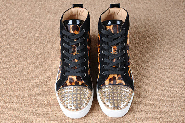 Super Max Perfect Christian Louboutin Louis Mens Flat Silver Spike(with receipt)