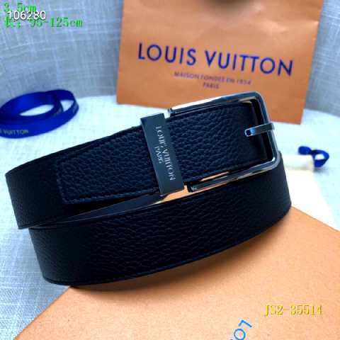 Super Perfect Quality LV Belts(100% Genuine Leather Steel Buckle)-2531