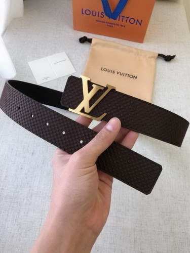 Super Perfect Quality LV Belts(100% Genuine Leather Steel Buckle)-2108