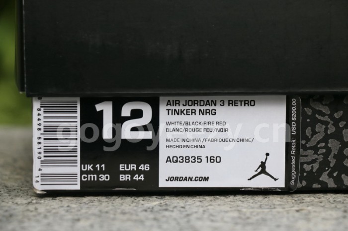 Authentic Air Jordan 3 Tinker