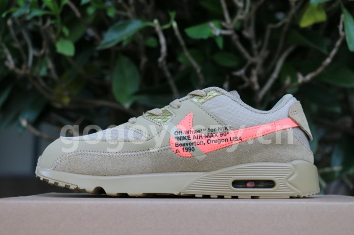 Authentic OFF-WHITE x Nike Air Max 90 “Desert Ore” Kids Shoes