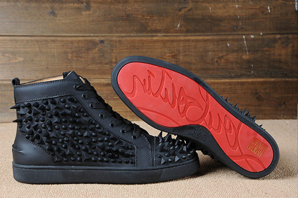 Super Max Perfect Christian Louboutin Louis Pik Pik Mens Flat Matte Black(with receipt)