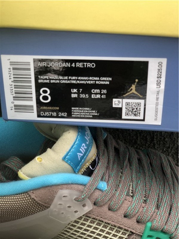 Authentic UNION x Air Jordan 4 Taupe Haze