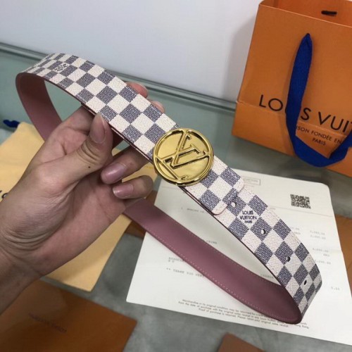 Super Perfect Quality LV women Belts(100% Genuine Leather,Steel Buckle)-061