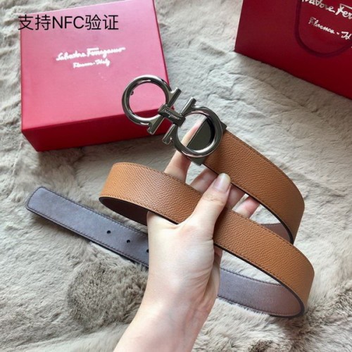 Super Perfect Quality Ferragamo Belts(100% Genuine Leather,steel Buckle)-1254