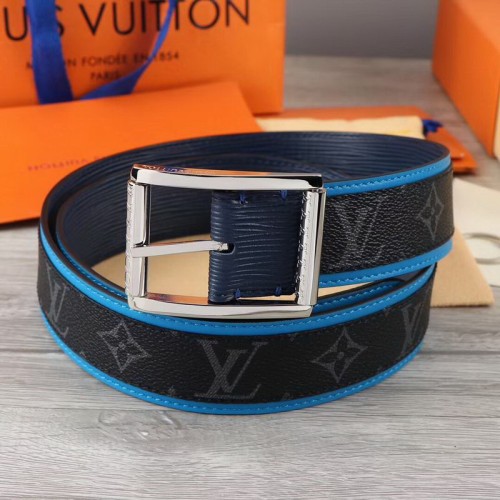 Super Perfect Quality LV Belts(100% Genuine Leather Steel Buckle)-1618