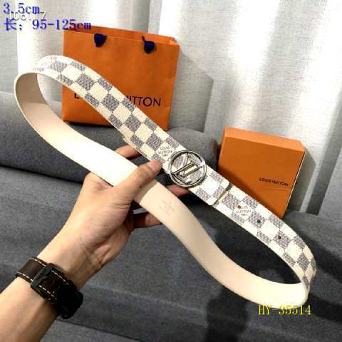 Super Perfect Quality LV Belts(100% Genuine Leather Steel Buckle)-2418