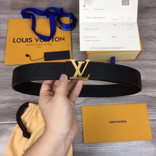Super Perfect Quality LV Belts(100% Genuine Leather Steel Buckle)-1536