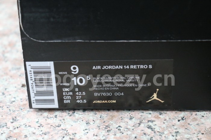 Authentic Supreme x Air Jordan 14 Black Blue
