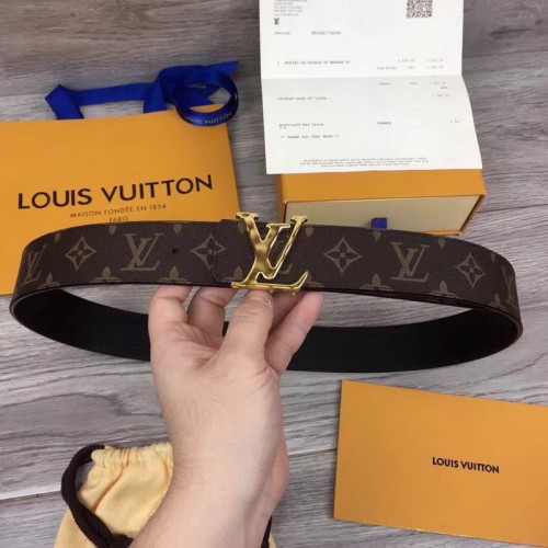 Super Perfect Quality LV Belts(100% Genuine Leather Steel Buckle)-1621
