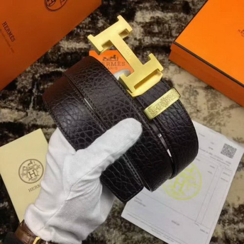 Super Perfect Quality Hermes Belts(100% Genuine Leather,Reversible Steel Buckle)-081