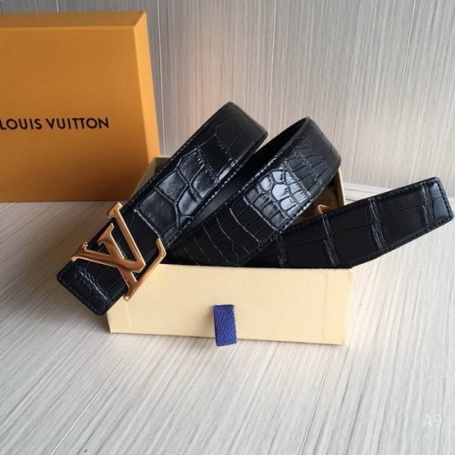 Super Perfect Quality LV Belts(100% Genuine Leather Steel Buckle)-2107