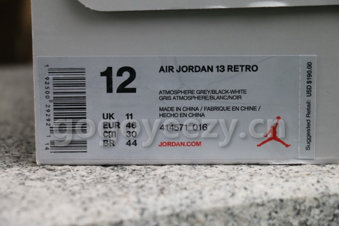 Authentic Air Jordan 13 “Atmosphere Grey”