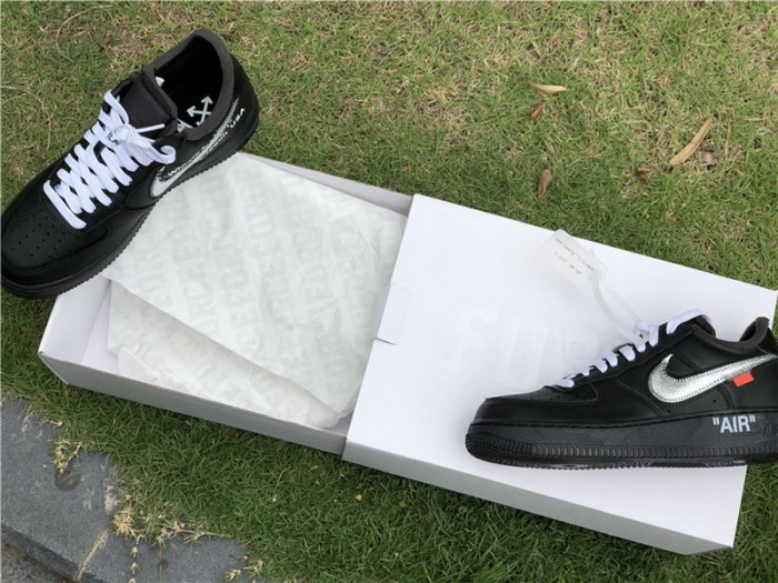 Authentic 2018 Off White x Moma Air Force 1 One Low Black