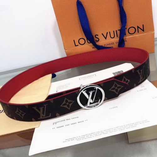 Super Perfect Quality LV Belts(100% Genuine Leather Steel Buckle)-1773