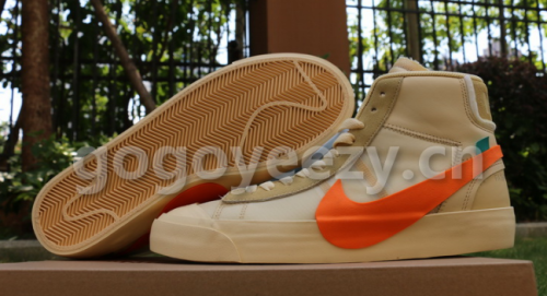 Authentic OFF-WHITE x Nike Blazer Mid “All Hallow’s Eve” GS