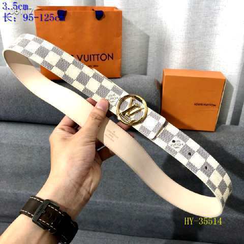Super Perfect Quality LV Belts(100% Genuine Leather Steel Buckle)-2417